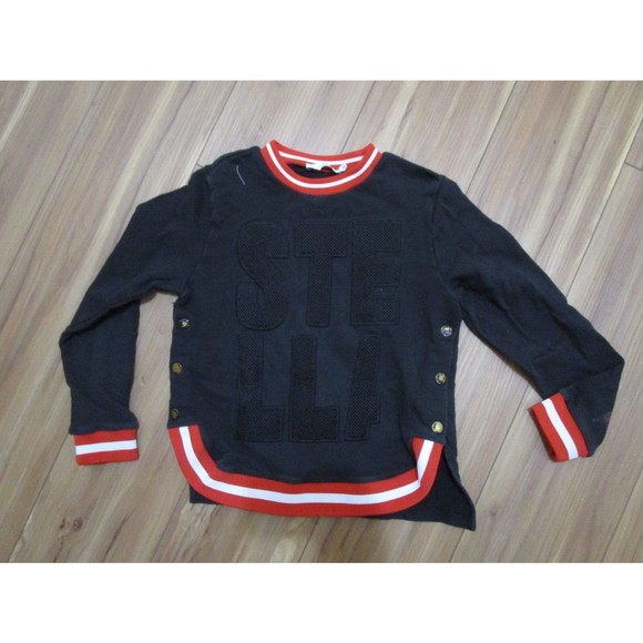 STELLA MCCARTNEY KIDS BLACK STELLA MESH SWEATSHIRT 10 yr - Picture 4 of 11